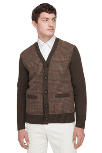 <tc>Ralph Lauren</tc> 男士格倫格子拼接羊毛開襟衫