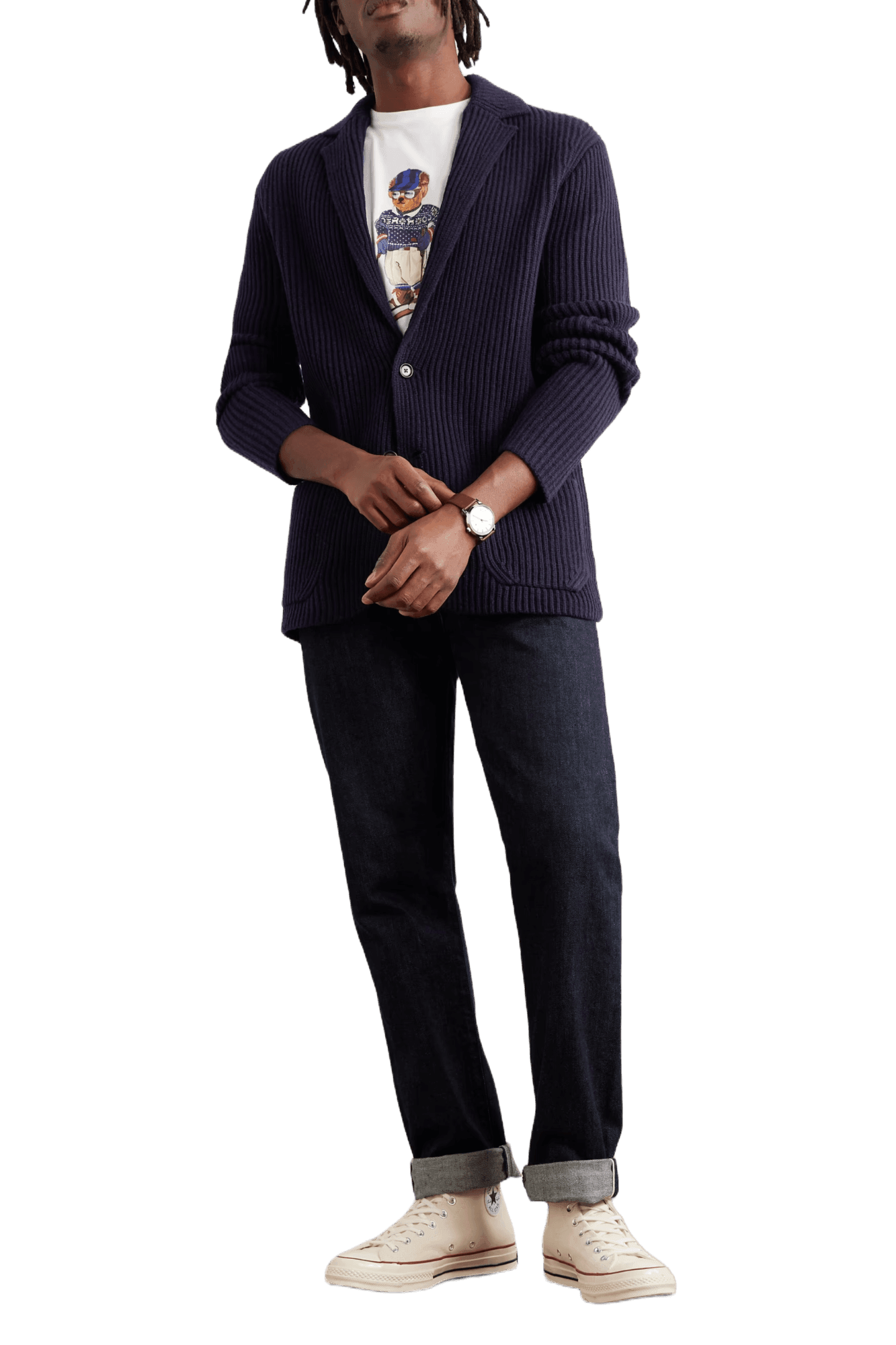 <tc>Ralph Lauren</tc> 男士羊毛混紡西裝開襟衫