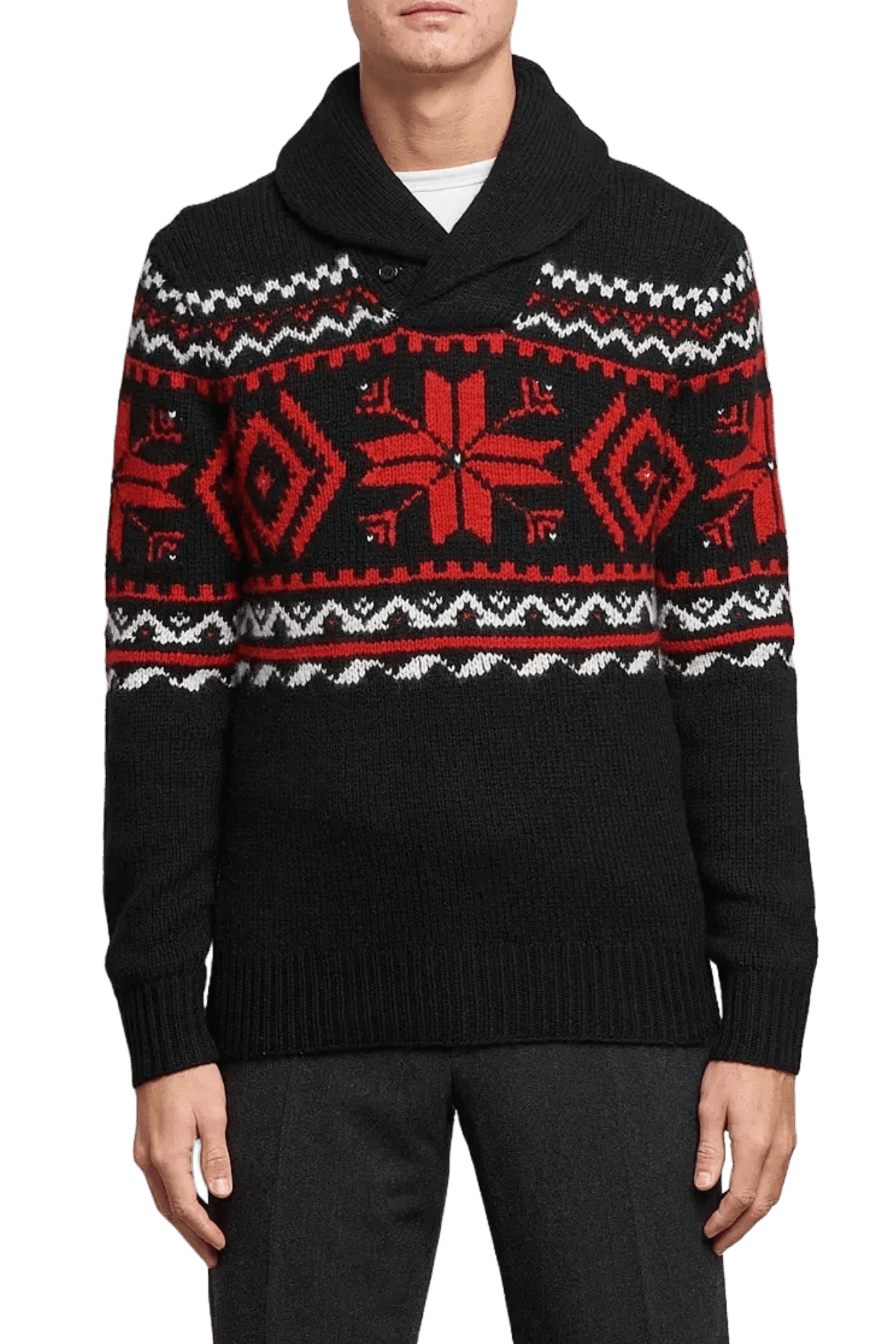 <tc>Ralph Lauren</tc> 男士雪花棉混紡套頭衫