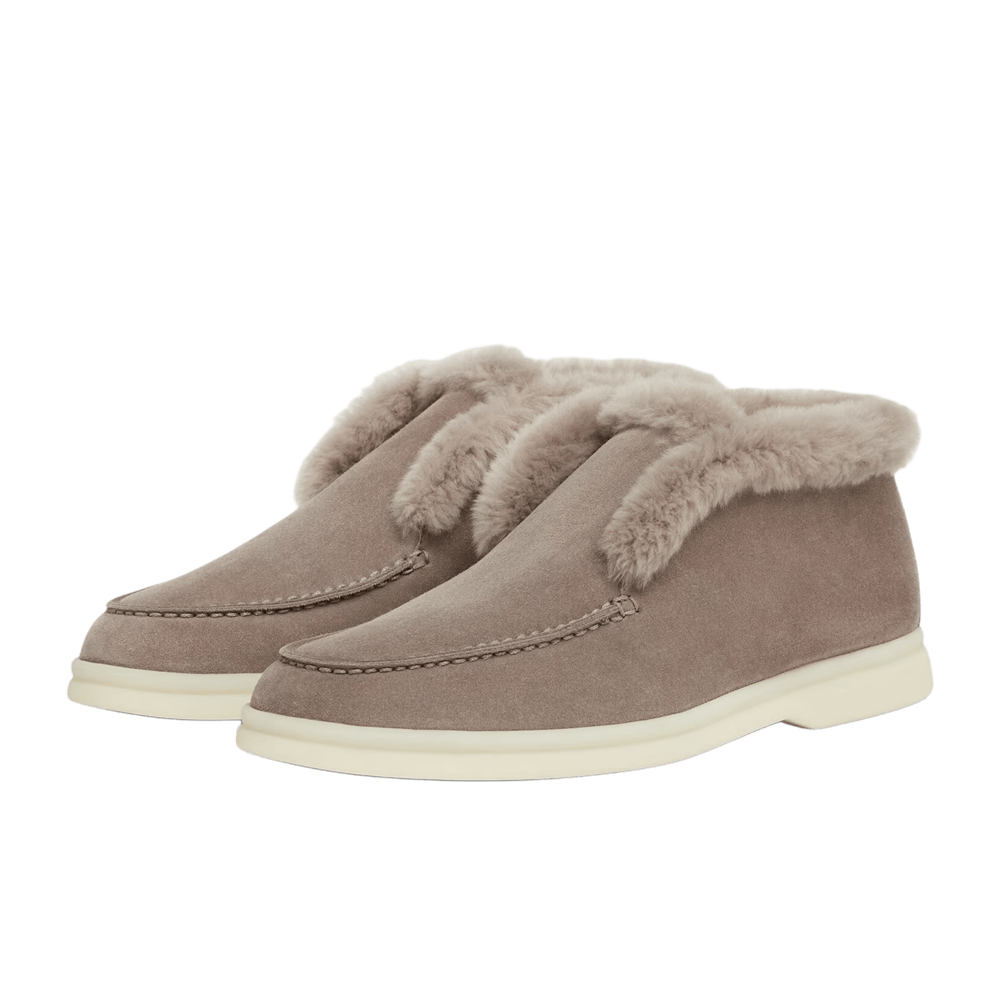Loro Piana Women's Open Walk Ankle Boot (Suede with Beaver Fur)