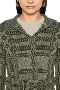 <tc>Ralph Lauren</tc> 女士束帶提花開襟衫