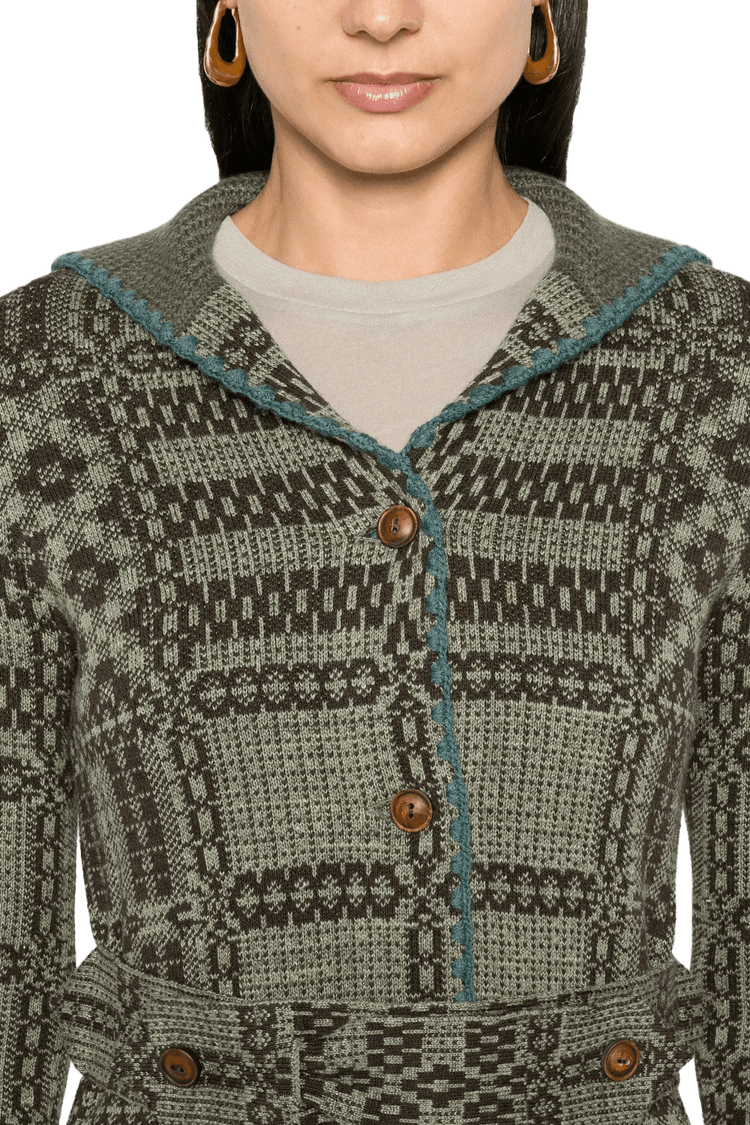<tc>Ralph Lauren</tc> 女士束帶提花開襟衫