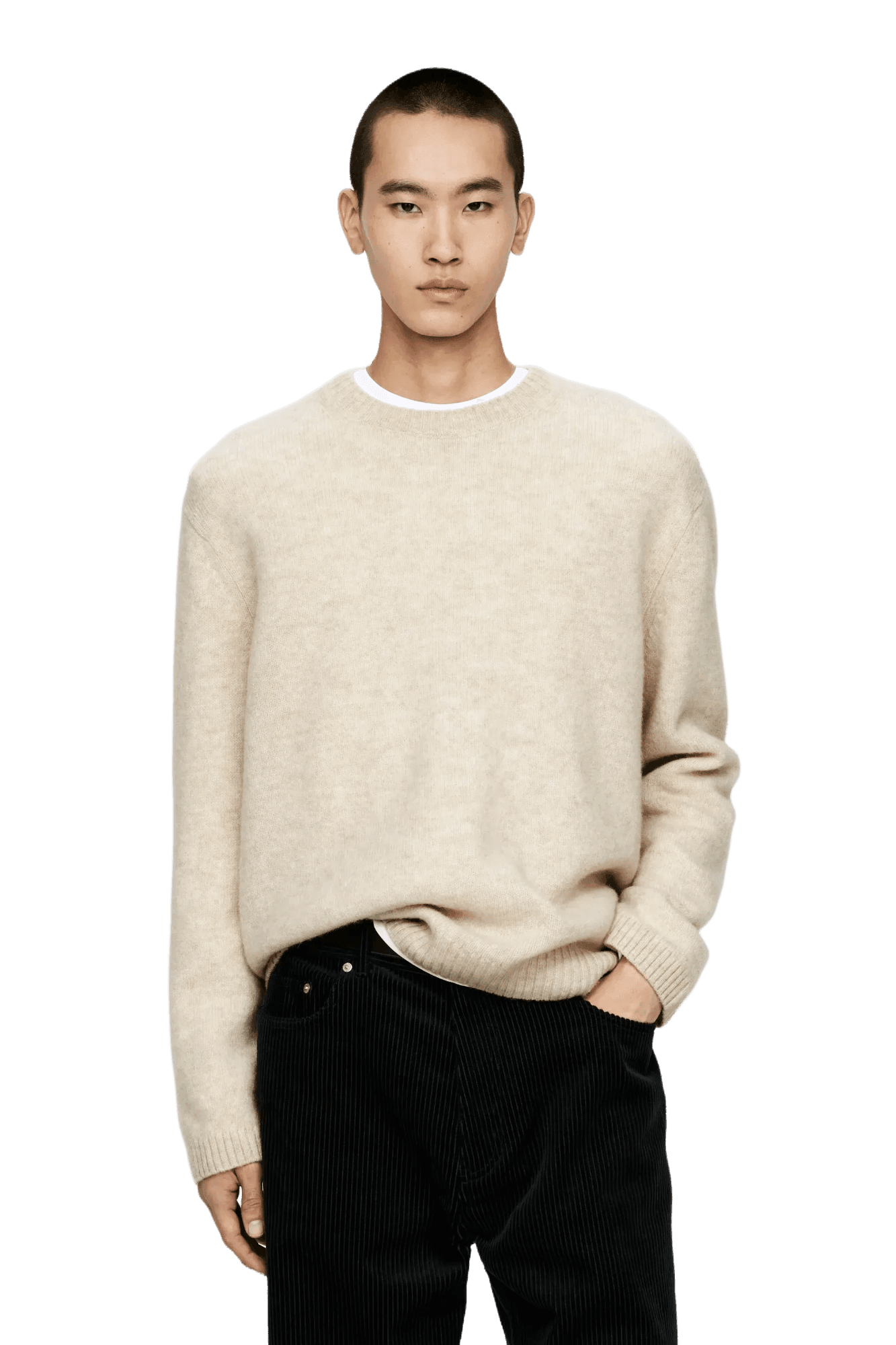 <tc>Arket</tc> เสื้อจัมเปอร์คอกลมผ้าขนสัตว์สำหรับผู้ชาย