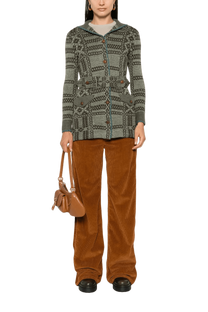 <tc>Ralph Lauren</tc> 女士束帶提花開襟衫