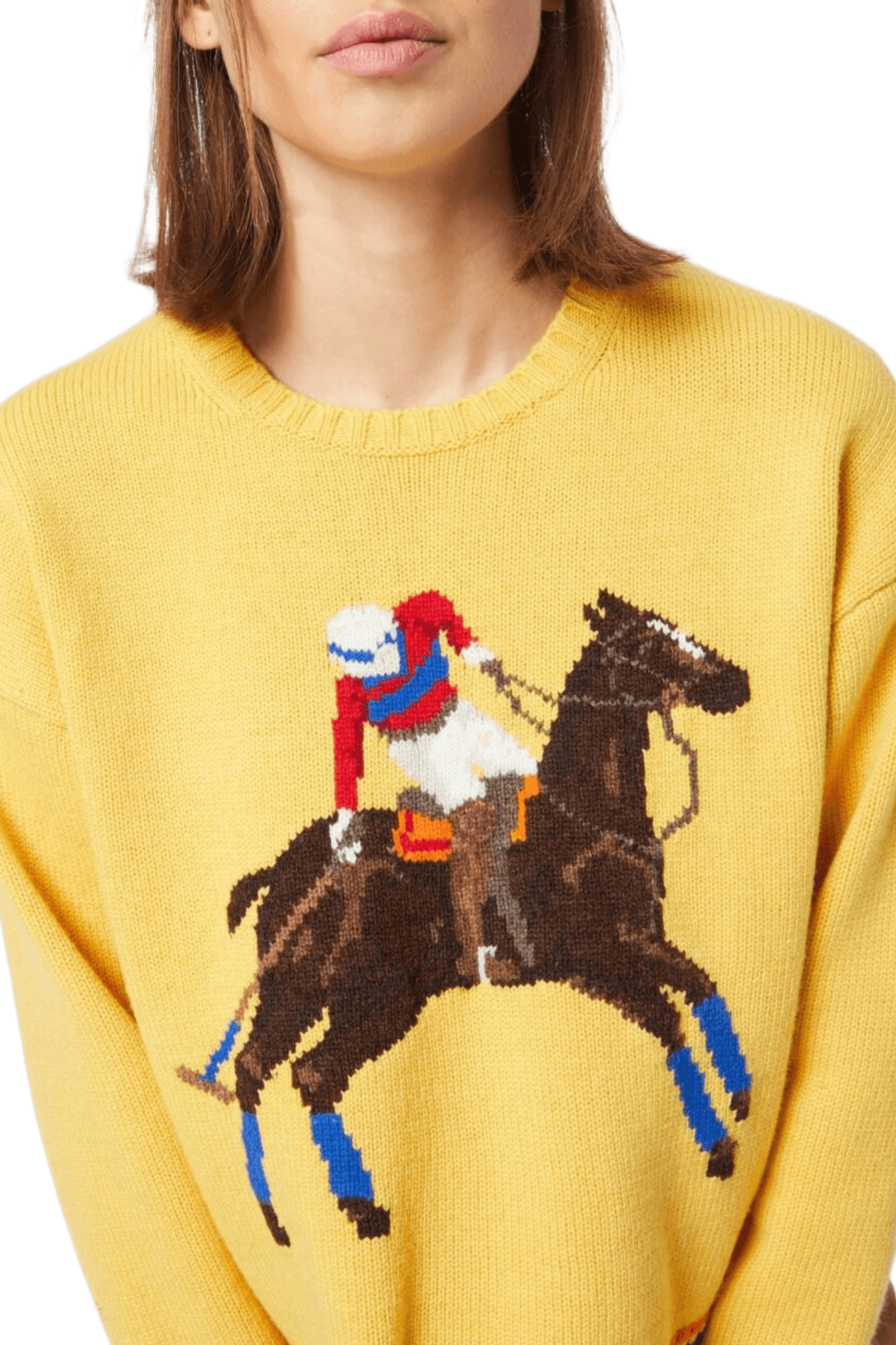 <tc>Ralph Lauren</tc> 女士嵌花針織羊毛毛衣