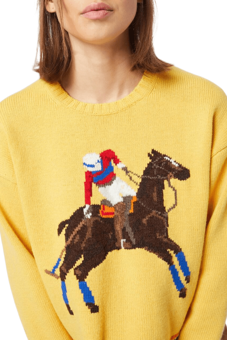 <tc>Ralph Lauren</tc> 女士嵌花針織羊毛毛衣