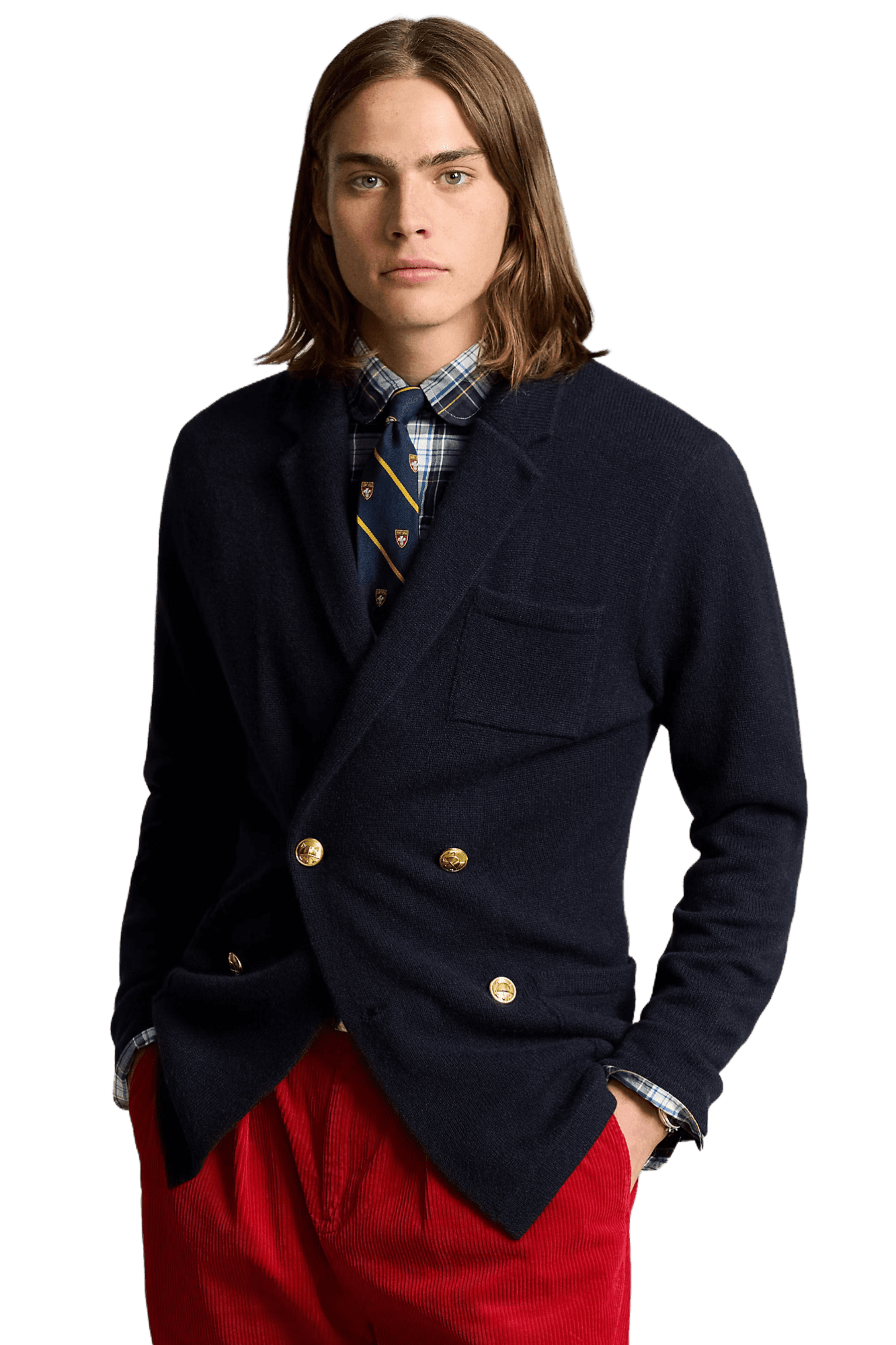 <tc>Ralph Lauren</tc> 男女通用羊絨西裝開襟衫