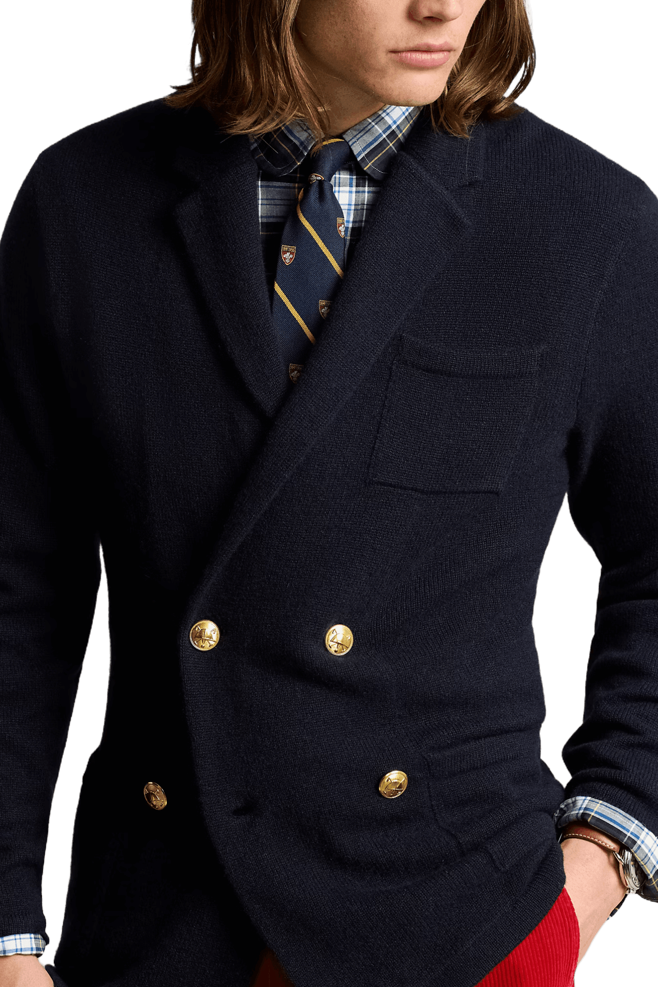 <tc>Ralph Lauren</tc> 男女通用羊絨西裝開襟衫