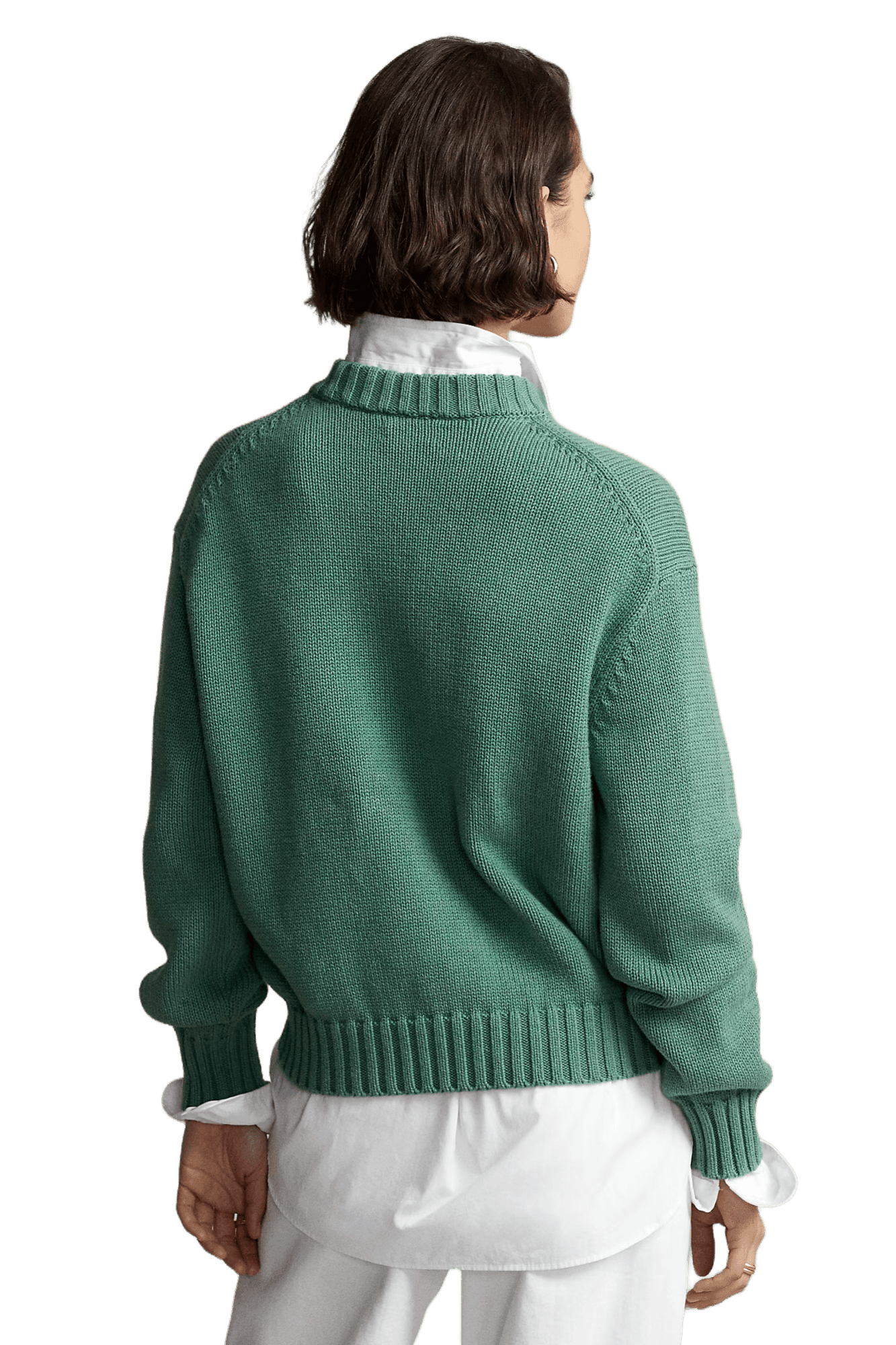 <tc>Ralph Lauren</tc> 女士嵌花針織鵜鶘立領套頭衫