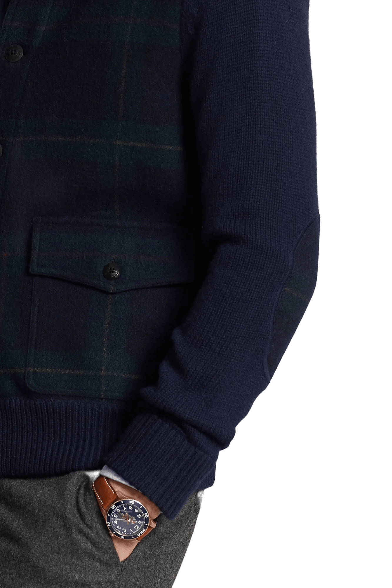 <tc>Ralph Lauren</tc> 男士 Polo 格紋羊毛開襟衫