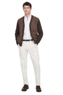 <tc>Ralph Lauren</tc> 男士格倫格子拼接羊毛開襟衫