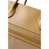 <tc>The Row</tc> Margaux 17 內外扣皮革帆布托特包