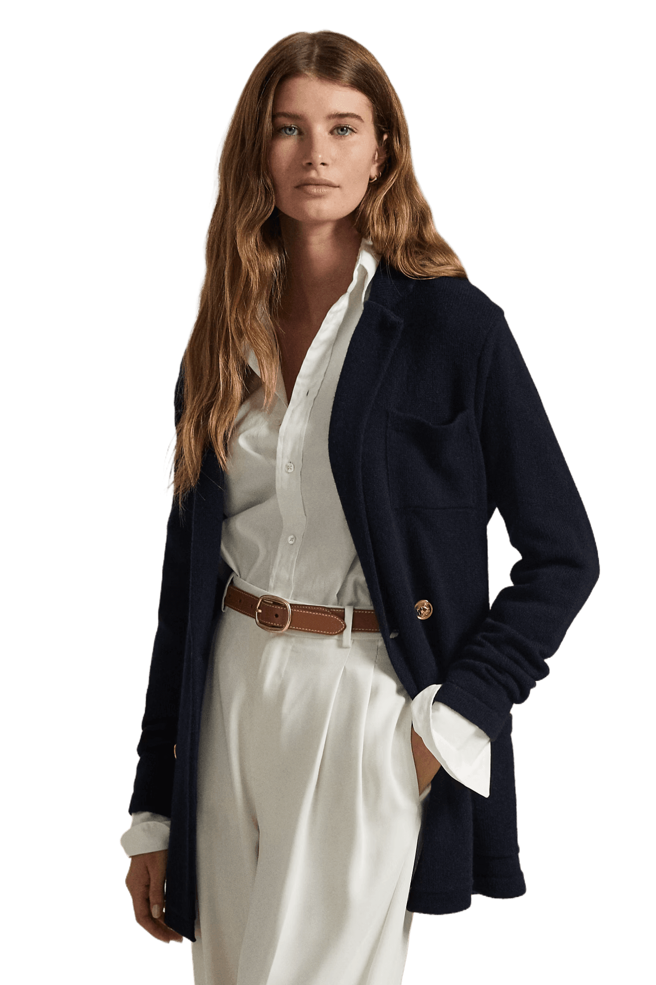 <tc>Ralph Lauren</tc> 男女通用羊絨西裝開襟衫