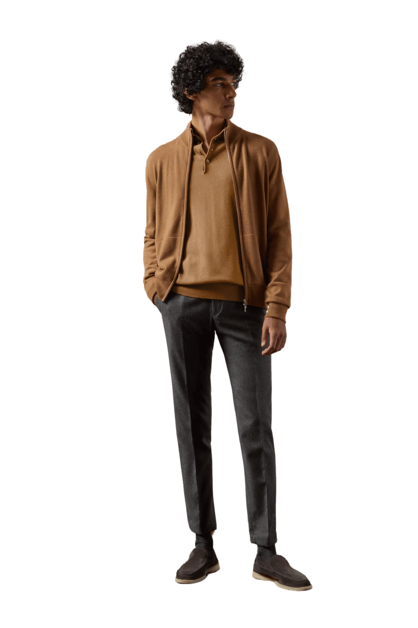 <tc>Loro Piana</tc> เสื้อโปโล Vicuña สำหรับผู้ชาย