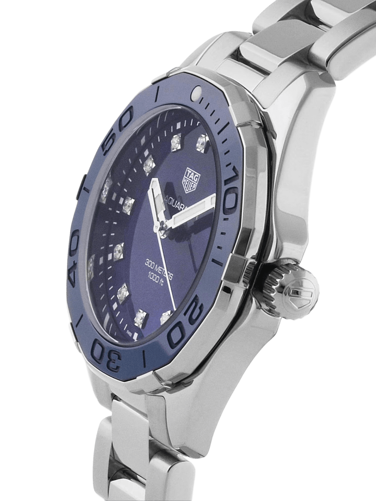 <tc>TAG Heuer</tc> アクアレーサー クォーツ 35mm レディースウォッチ ブルー マザーオブパール