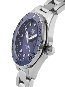 <tc>TAG Heuer</tc> アクアレーサー クォーツ 35mm レディースウォッチ ブルー マザーオブパール