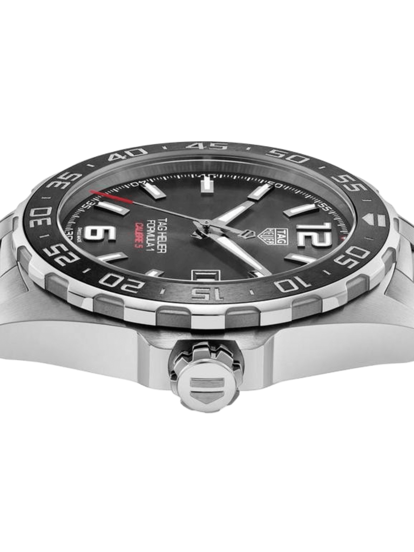<tc>TAG Heuer</tc> Formula 1 Calibre 5 自動男士灰色鋼計時碼錶 43 毫米腕錶