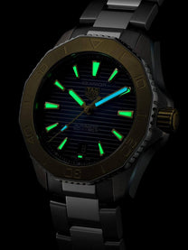 TAG Heuer Aquaracer Professional 200 Date 40mm 18k Gold Blue Dial Men's Watch