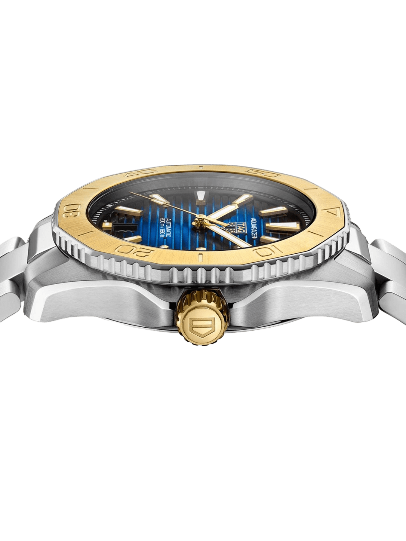 TAG Heuer Aquaracer Professional 200 Date 40mm 18k Gold Blue Dial Men's Watch