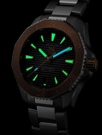 TAG Heuer Aquaracer Professional 200 Date 40mm 18k Rose Gold Black Dial Men's Watch