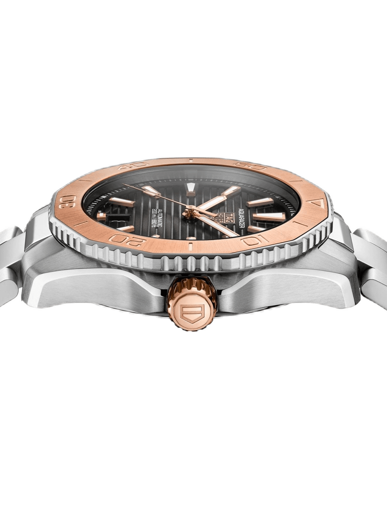 TAG Heuer Aquaracer Professional 200 Date 40mm 18k Rose Gold Black Dial Men's Watch
