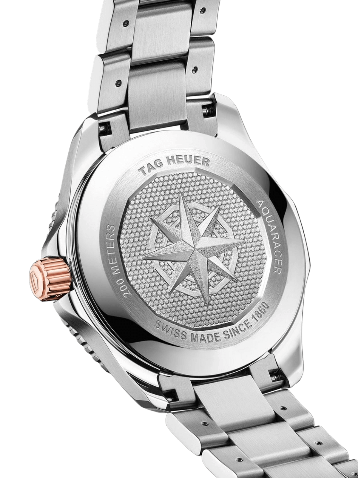 TAG Heuer Aquaracer Professional 200 Date 40mm 18k Rose Gold Black Dial Men's Watch
