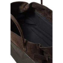 <tc>The Row</tc> Margaux 17 內外扣皮革帆布托特包