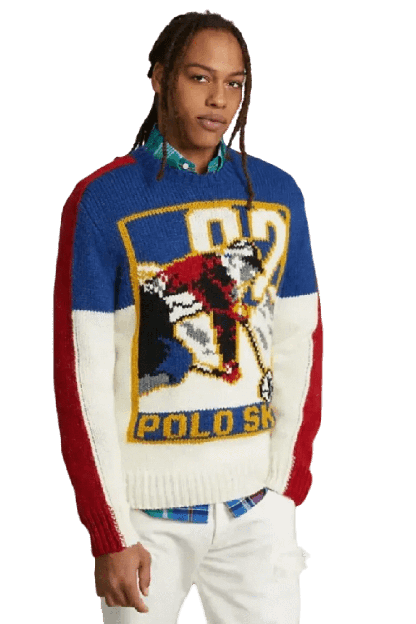 <tc>Ralph Lauren</tc> 男士 Polo 滑雪羊毛混紡毛衣